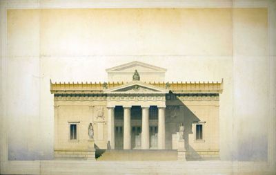 Dauvergne, façade d'un palais de justice, s.d. (24 J non coté)